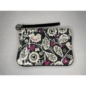 Walt Disney Parks Vera Bradley Mickey Meets Birdie Shimmer Wristlet Card Sequin